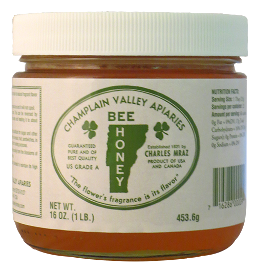Champlain Valley Apiaries Liquid Honey Squat Jar