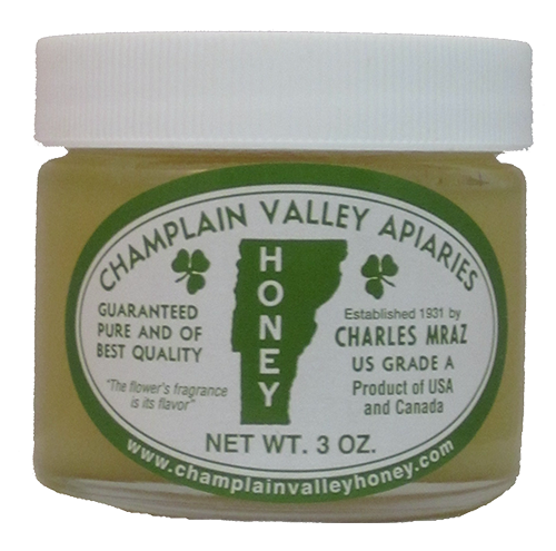 Champlain Valley Apiaries Crystallized Honey Mini Squat Jar