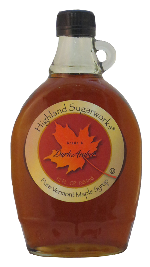 Highland Sugarworks Maple Glass Bottle Dark with Handle