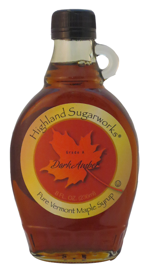 Highland Sugarworks Maple Glass Bottle Dark with Handle